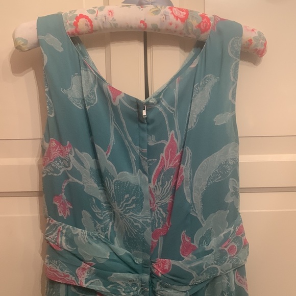 Lovely Anthropologie Odille dress in greens and pinks, size 4 - Picture 7 of 7